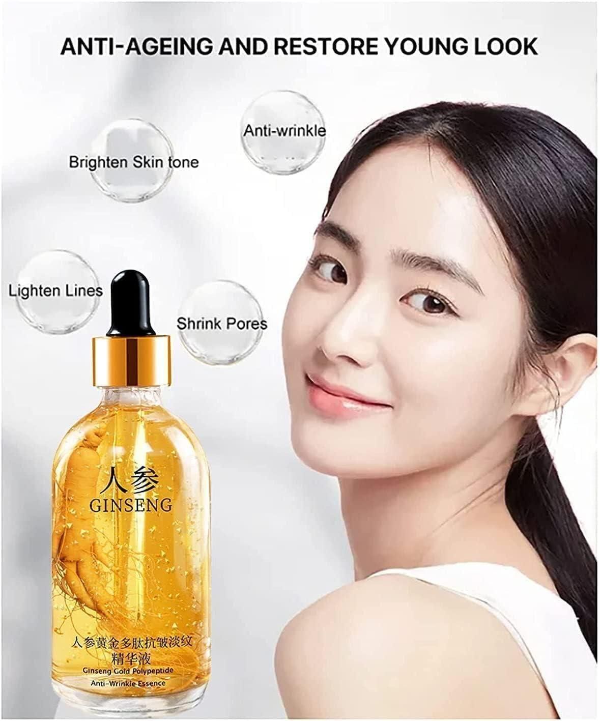 Ginseng Gold Polypeptide Anti-Ageing Serum Pack of 3 100ml Each